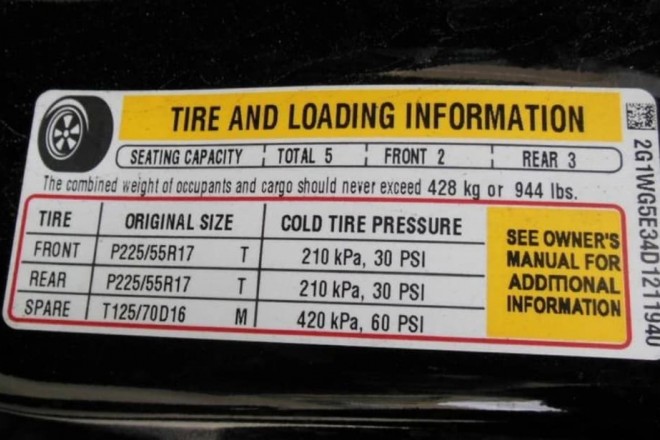 Hướng Dẫn Cách Đọc Thông Số Áp Suất Lốp Ô Tô Chuẩn Nhất